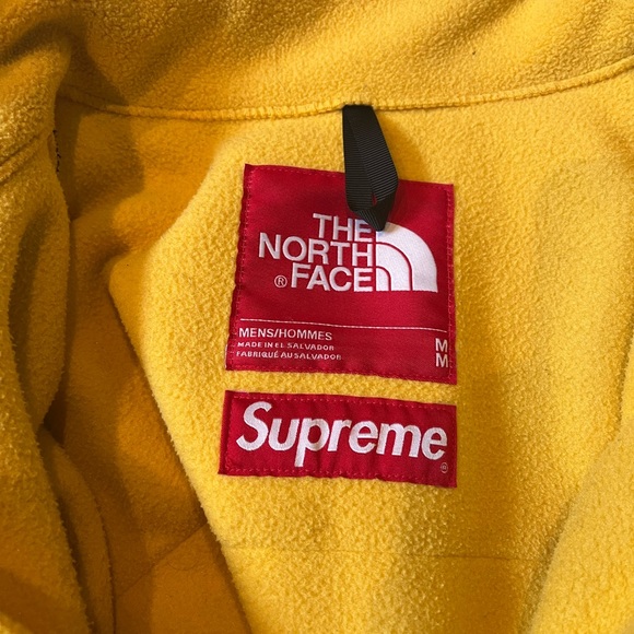 supreme the north face tnf yellow denali arc fleece - Picture 4 of 4